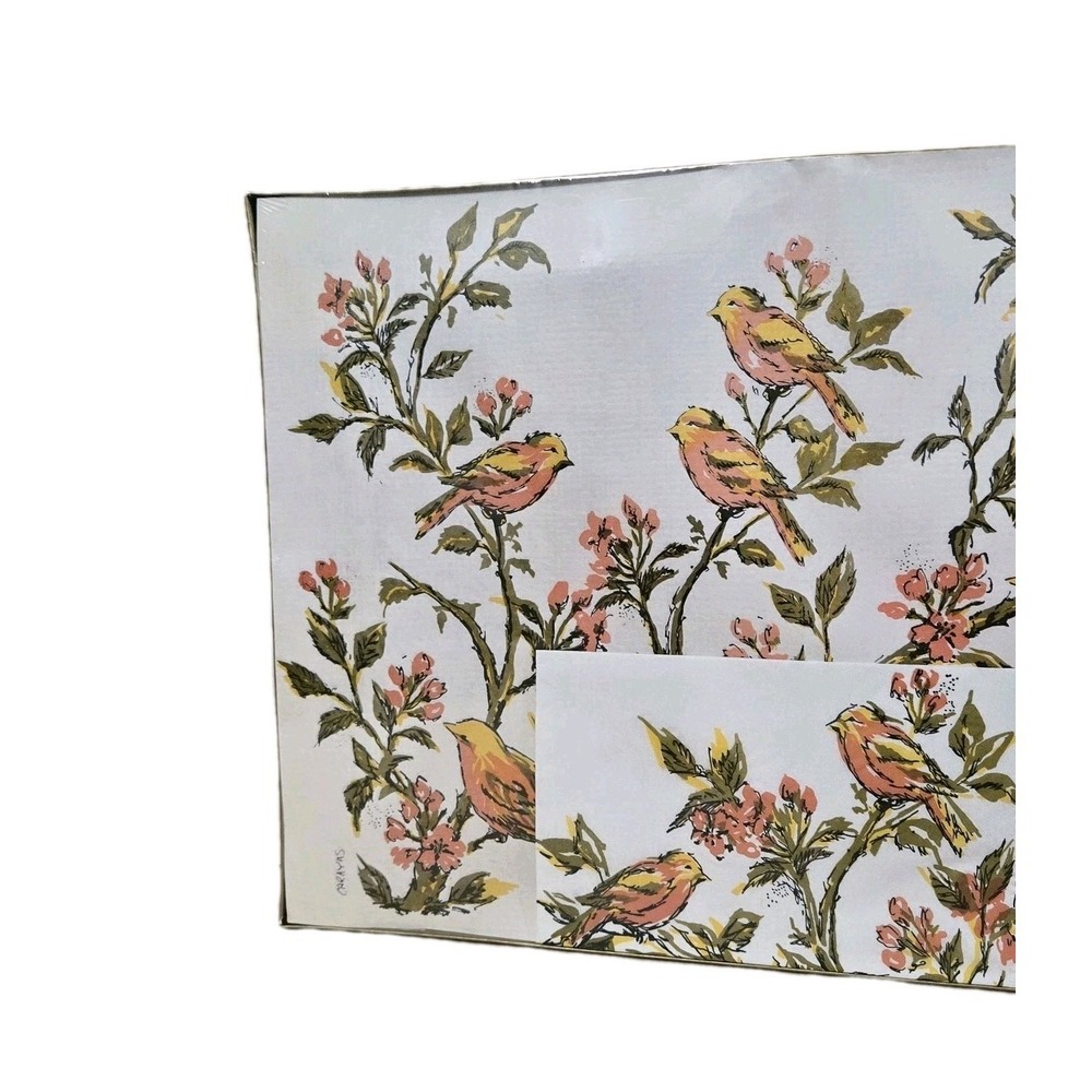 Monogram of California Paper Placemats & Napkins Bird Flowers MCM Vtg NOS - Picture 5 of 9